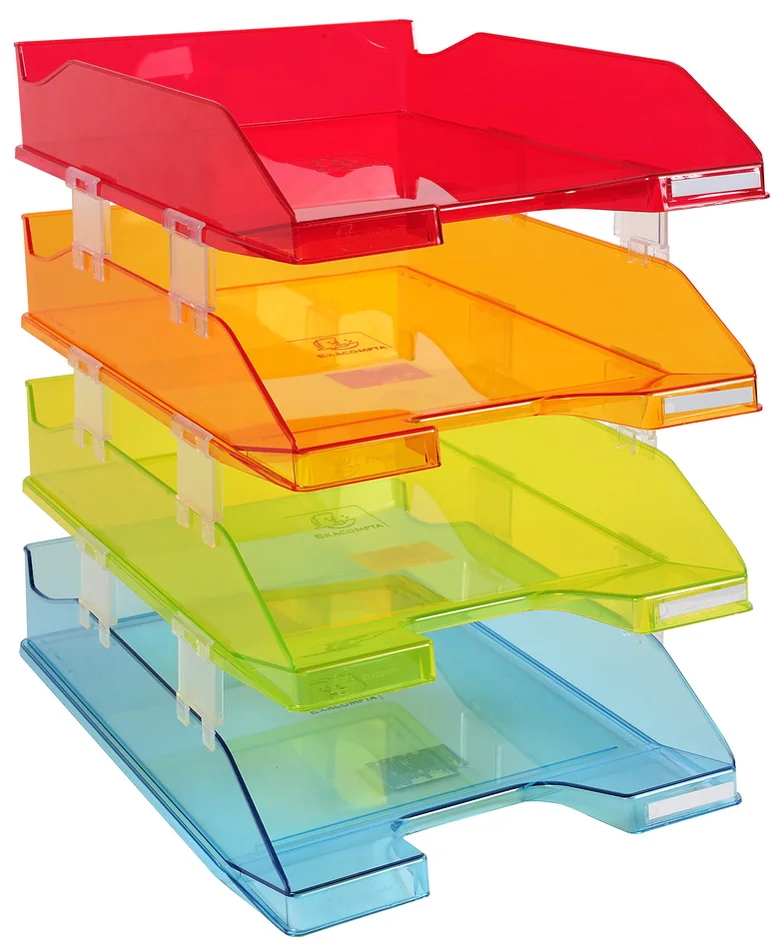 EXACOMPTA Set de corbeilles à courrier COMBO MIDI, A4 - OEM 113299SETD