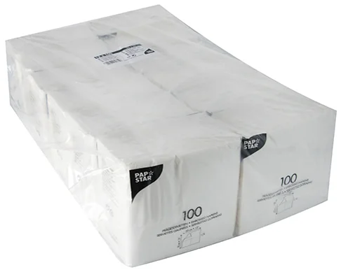 PAPSTAR Serviette, 330 x 330 mm, 1 couche, blanc - OEM 81451