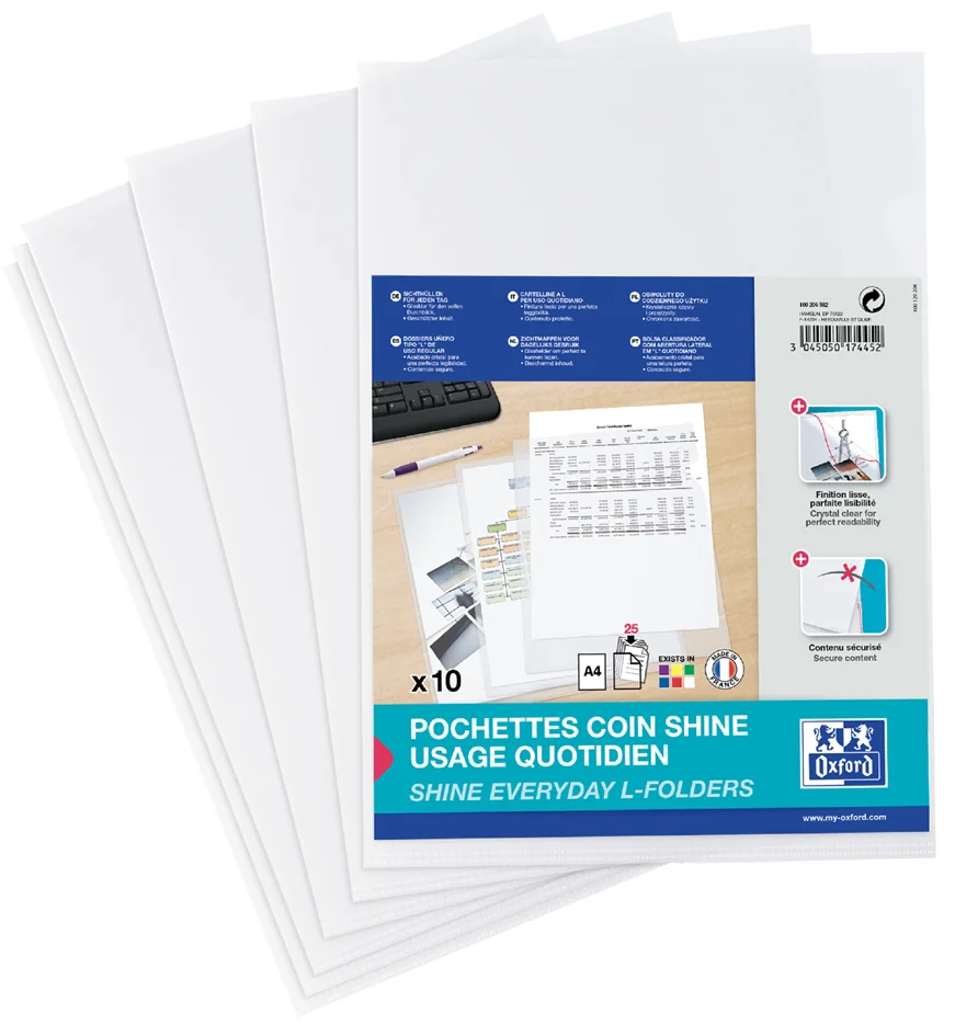 Oxford Pochette transparente Premium, A4, PP, transparent - OEM 100206592