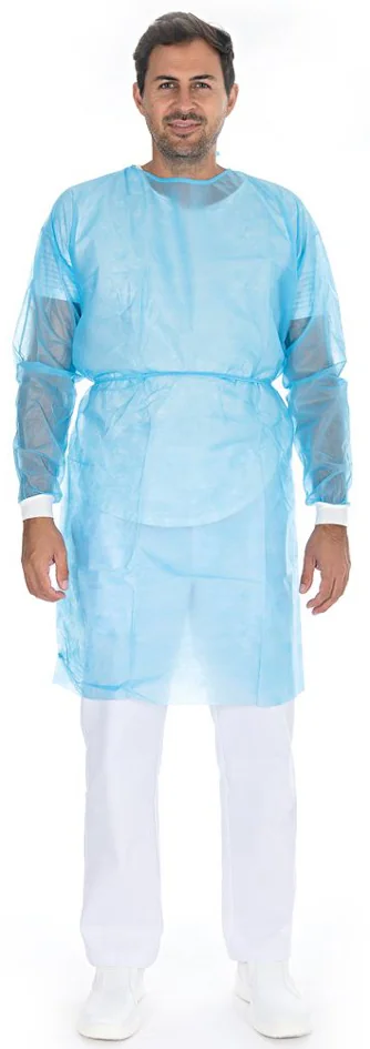 HYGOSTAR Sur-blouse en PP pour visiteurs/patients/personnel - lot de 10 - OEM 27716