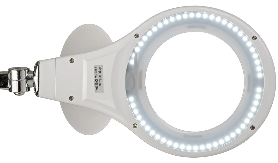 MAUL Lampe loupe à LED MAULmakro, pied de serrage, blanc - OEM 82633-02