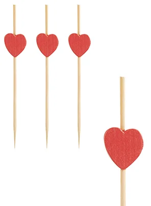 PAPSTAR Piques apéritif 'Heart', longueur: 70 mm - OEM 84665