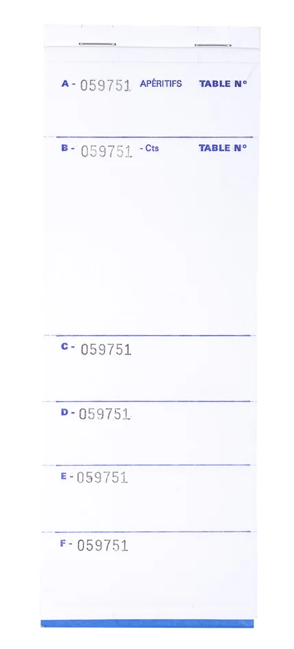 EXACOMPTA Bloc Brasserie, 96 x 260 mm, tripli - OEM 96208E