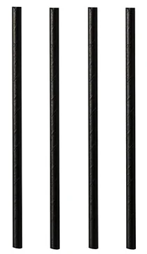 PAPSTAR Paille en papier 'pure', 100 mm, noir - OEM 87982