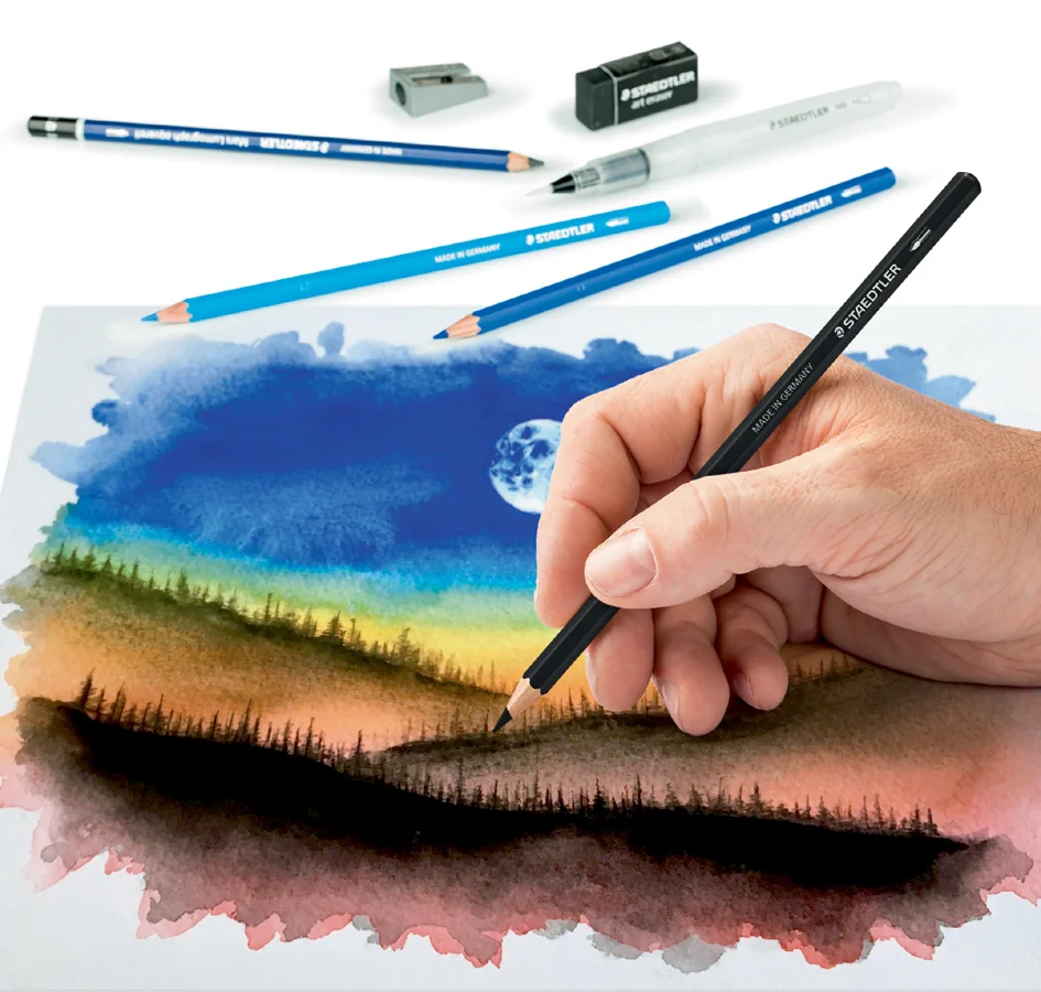 STAEDTLER Kit de dessin Watercolour Design Journey,18 pièces - OEM 61 14610C