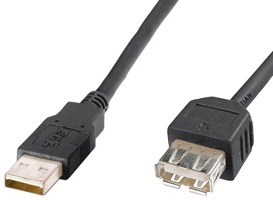 DIGITUS Rallonge USB 2.0, noir, 1,8 m - OEM AK-300200-018-S