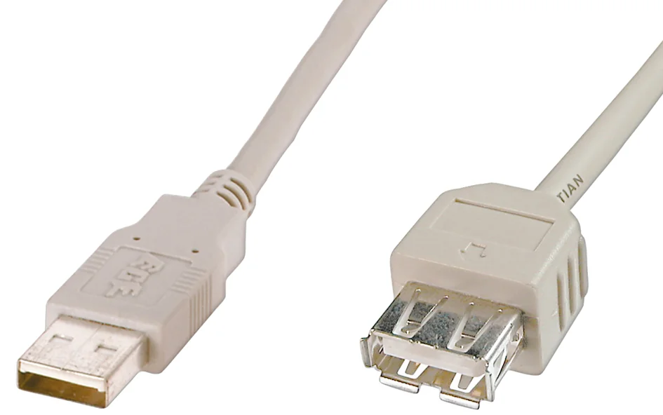 DIGITUS Rallonge USB 2.0, 1,8 m, beige - OEM AK-300202-018-E