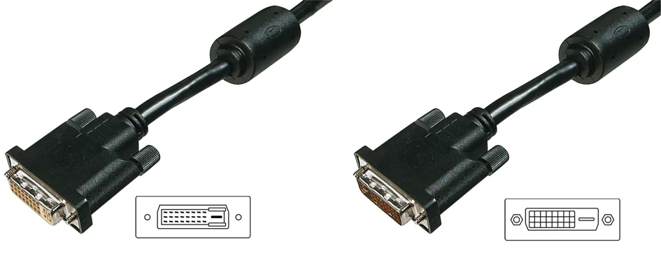 DIGITUS Rallonge DVI, 5,0 m, noir - OEM AK-320200-050-S