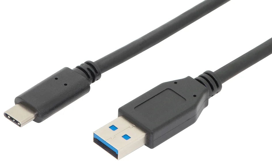 Digitus ASSMANN Câble de raccordement USB 3.1, USB-C - USB-A, 1,0 m - OEM AK-300146-010-S
