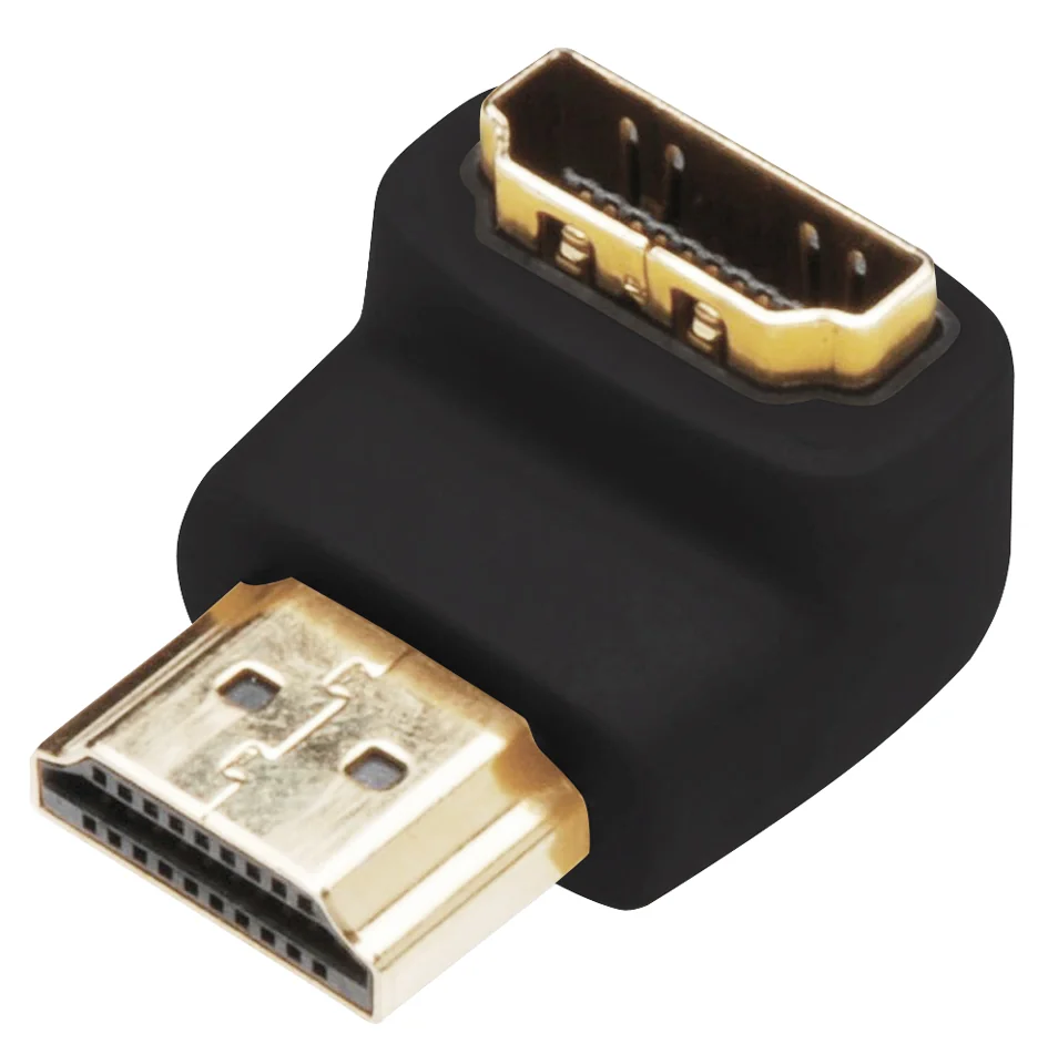 DIGITUS Adaptateur HDMI courbé à 90 degrés, HDMI-A - OEM AK-330502-000-S