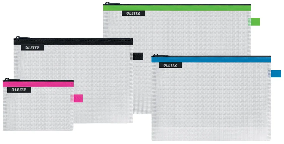 LEITZ Pochette à fermeture zip WOW Traveller, set de 4 - OEM 4016-00-99