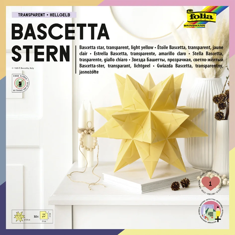 folia Feuille de papier à plier Etoile Bascetta, bleu clair - OEM 830/2020