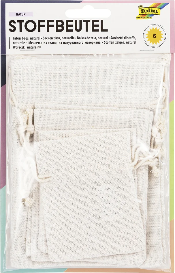 folia Sachet en tissu NATURE, assorti dans 3 tailles - OEM 64101
