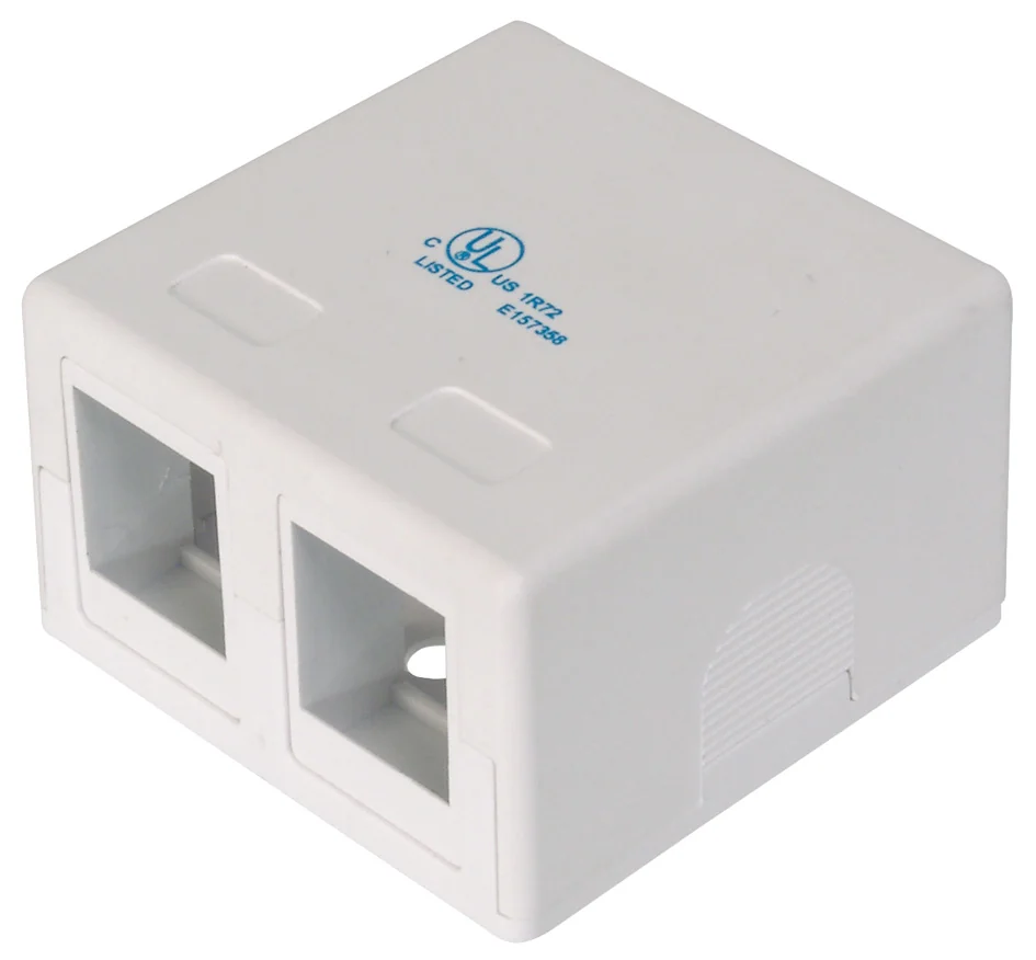 DIGITUS Boîtier vide pour 2 modules Keystone, blanc pur - OEM AT-AG 302A-WH
