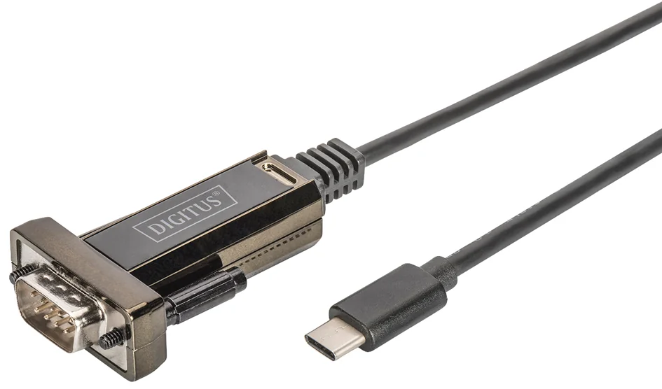 DIGITUS Adaptateur USB 2.0, USB-C - RS232, noir - OEM DA-70166