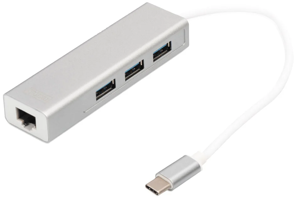 DIGITUS Hub USB 3.0 Super Speed, 3 ports + éthernet - OEM DA-70255