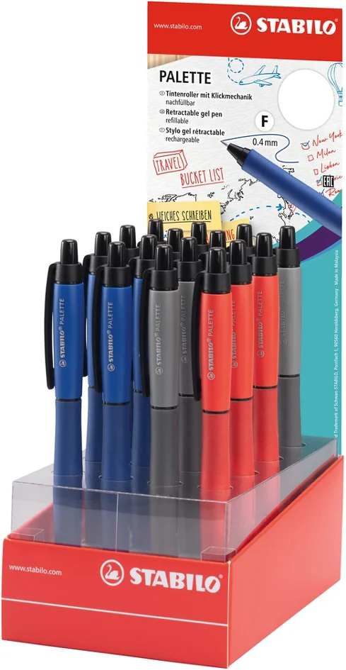 STABILO Stylo roller Palette, présentoir de comptoir de 16 - OEM 268/16-01