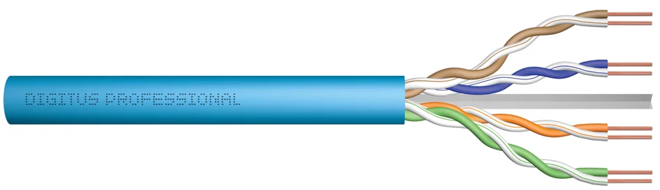 DIGITUS Câble d'installation Cat. 6a, U/UTP, 500 m, bleu - OEM DK-1613-A-VH-5