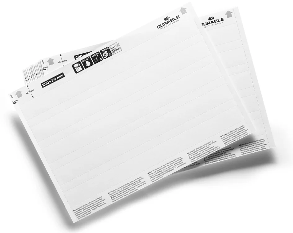 DURABLE Etiquettes d'insertion 'LABEL REFILL', 200 x 40 mm - OEM 809902