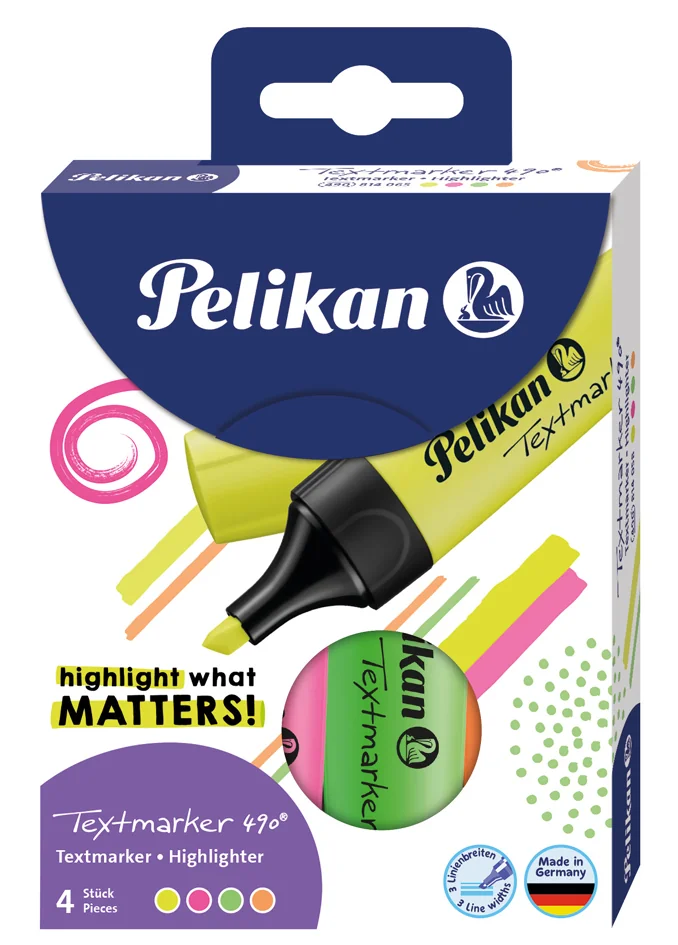 Pelikan Surligneur Textmarker 490, étui de 6, assorti - OEM 400195732