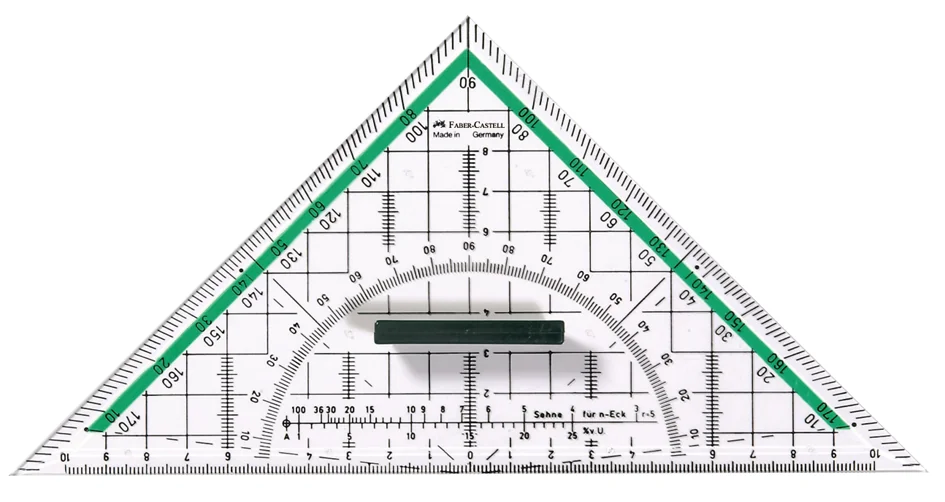 FABER-CASTELL Equerre géométrique BK 1 petite, avec poignée - OEM 177199