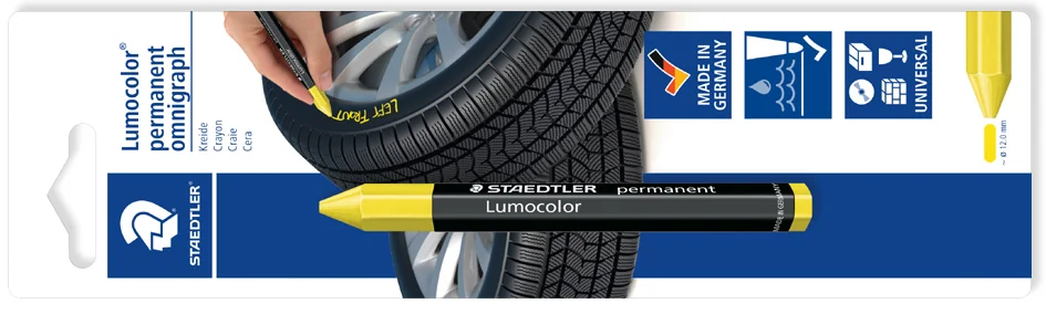 STAEDTLER Lumocolor Marqueur permanent pour pneu, jaune - OEM 236-1 BK-1