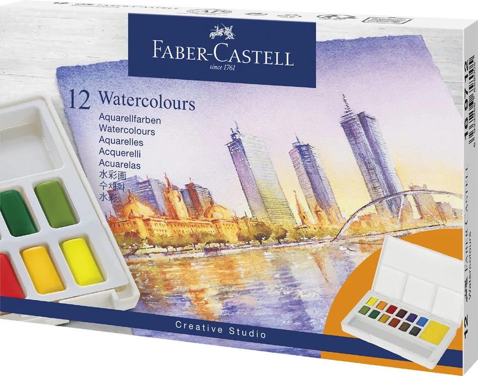 FABER-CASTELL Peinture aquarelle en godets, étui de 24 - OEM 169724