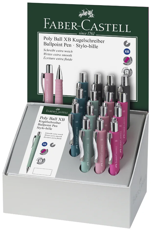 FABER-CASTELL Stylo-bille POLY BALL XB, présentoir - OEM 241112