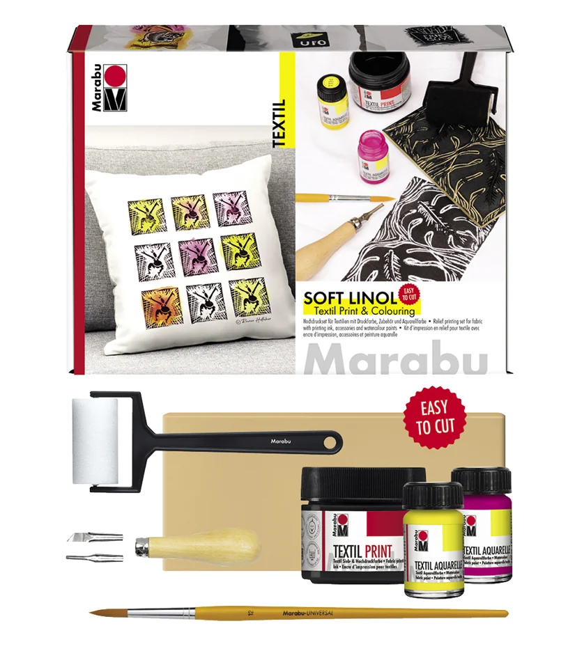 Marabu Kit de transfert textile 'Soft Linol Print&Colouring' - OEM 1703000000081