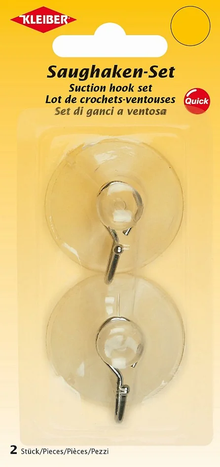 KLEIBER Crochet ventouse, set de 2, plastique, transparent - OEM 52302