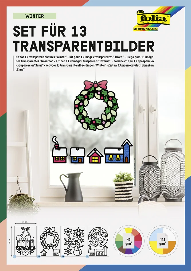 folia Kit de décoration pour fenêtre 'Hiver', 250 x 350 mm - OEM 23822