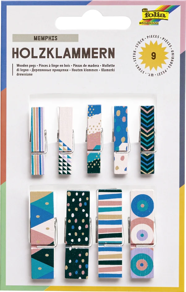 folia Pince à linge en bois, imprimée, 'All year I' - OEM 22951