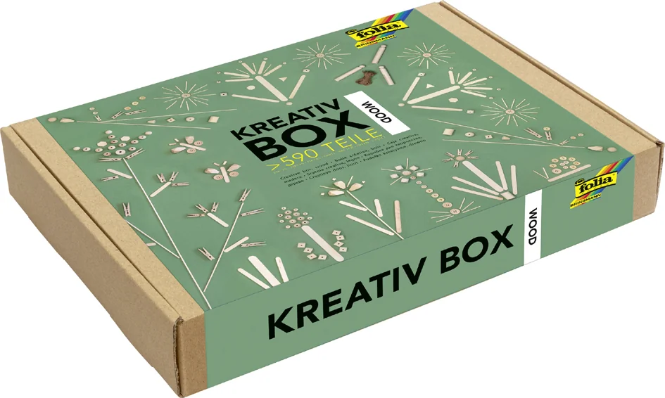 folia Box créative 'Wood', mix en bois, plus de 590 pièces - OEM 938