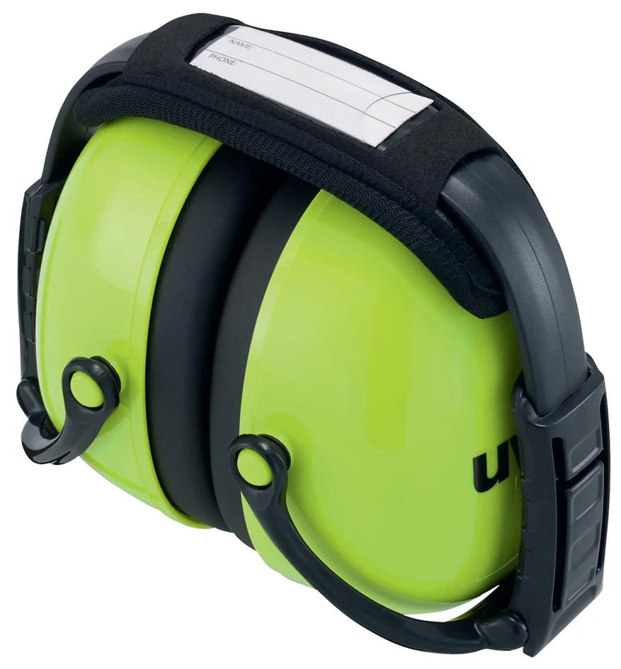 uvex Coquille anti-bruit K2, pliable, vert fluo - OEM 2600012