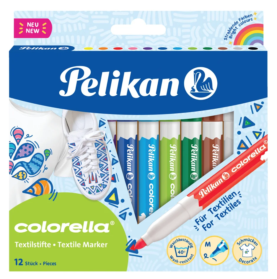 Pelikan Marqueur pour textile colorella, étui carton de 12 - OEM 300009188