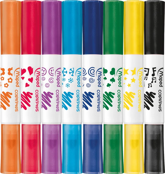 Maped Feutre-tampon COLOR'PEPS DUO STAMP, étui de 8 - OEM 846808
