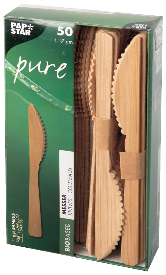 PAPSTAR Couteau en bambou 'pure', longueur: 170 mm, par 50 - OEM 88031