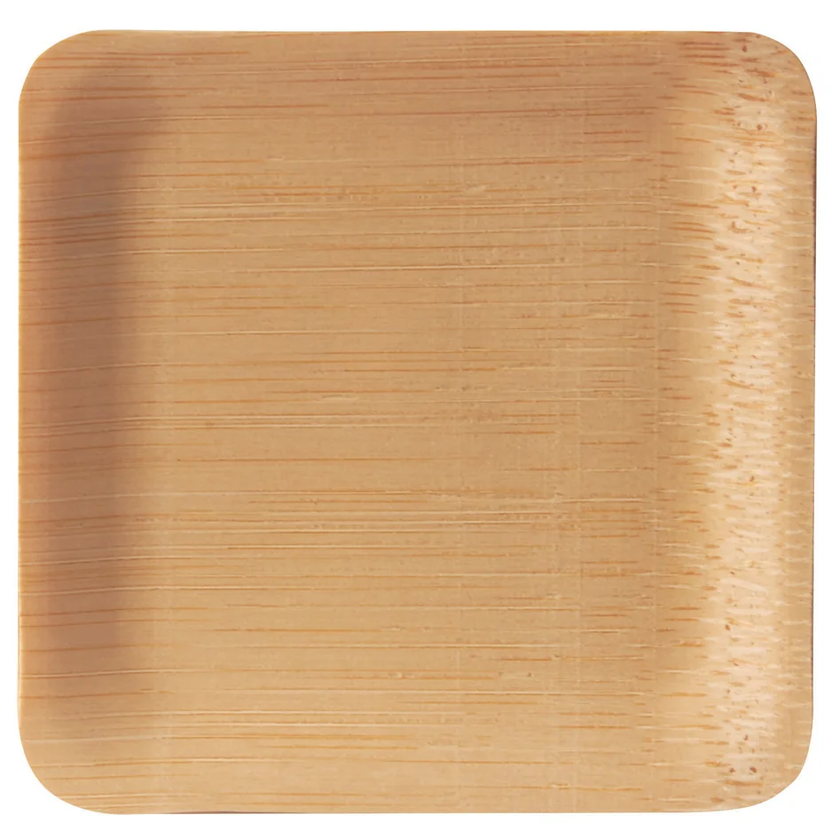 PAPSTAR Assiette fingerfood en bambou 'pure', carré, par 10 - OEM 88035