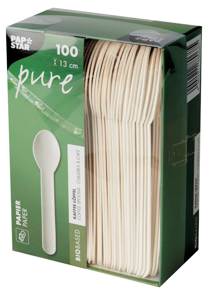PAPSTAR Cuillère à café en papier 'pure', blanc - OEM 88068