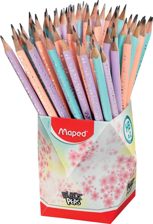 Maped Crayon BLACK'PEPS PASTEL, dureté : HB, pot de 72 - OEM 851769