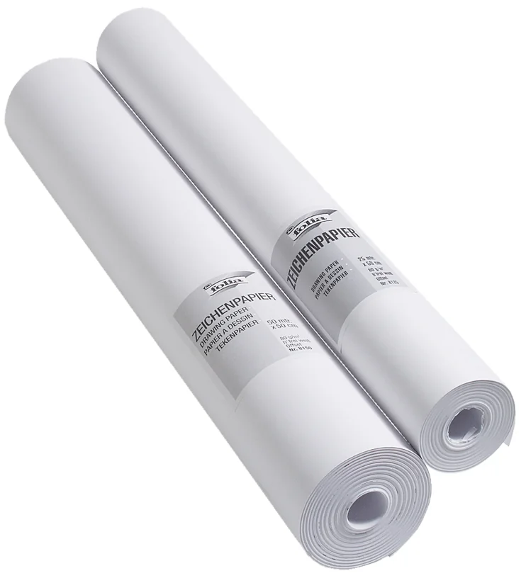 folia Rouleau de papier à dessin, (l)500 mm x (L)50 m, blanc - OEM 8150