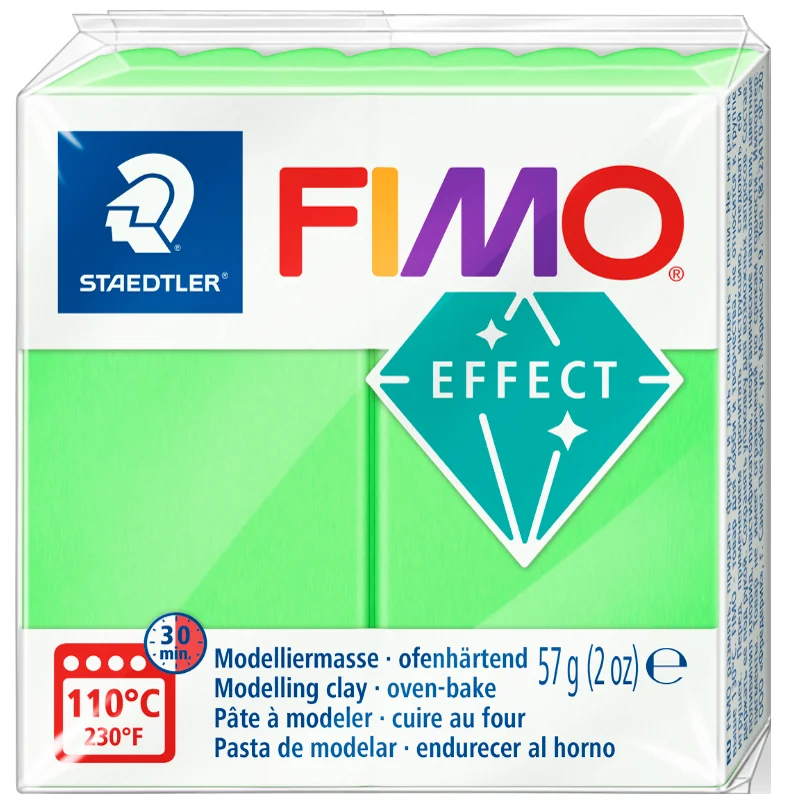 FIMO EFFECT Pâte à modeler, cuisson au four, vert fluo - OEM 8010-501 – Image 5