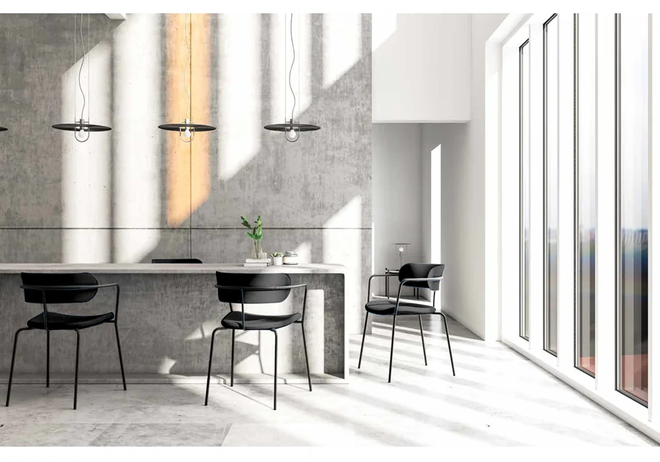 PAPERFLOW Chaise visiteur BISTRO, set de 4, blanc - OEM CHBISX4.01.13