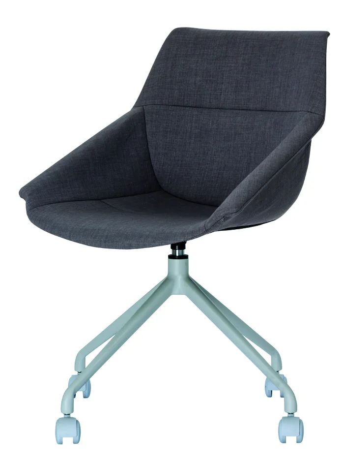 PAPERFLOW Chaise visiteur LUGE, set de 2, blanc / gris - OEM CHLUGEX2.13.02