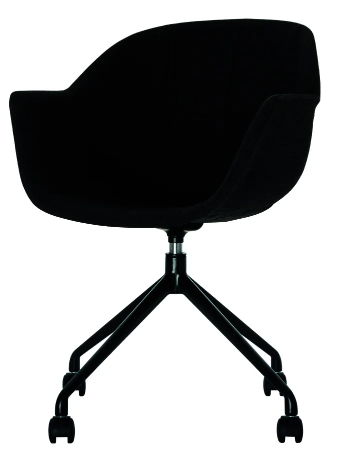 PAPERFLOW Chaise visiteur GANT, set de 2, anthracite / noir - OEM CHGANTX2.01.11