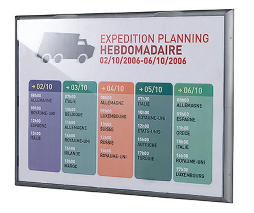 PAPERFLOW Cadre mural Info Display, A3, couleur: gris alu - OEM 4069.35