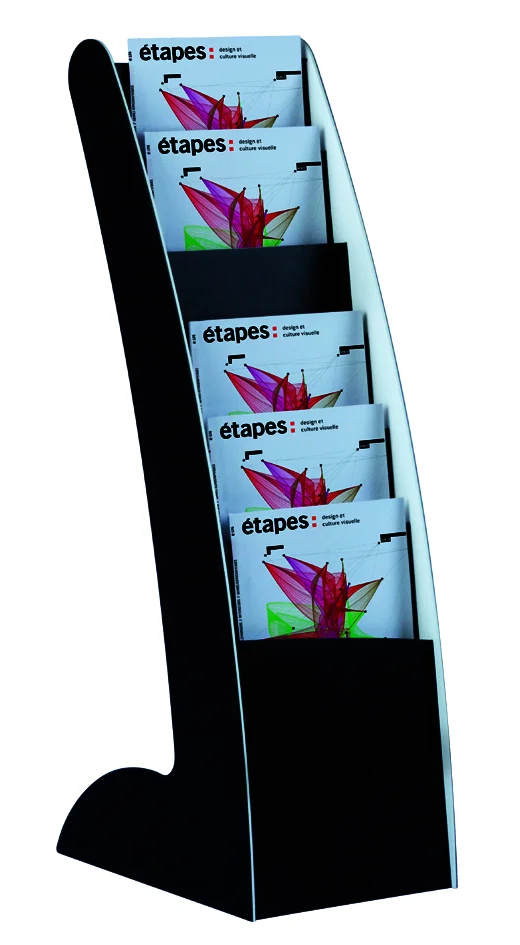 PAPERFLOW Porte-prospectus Courbo Slim, 6 casiers - OEM 289N.01