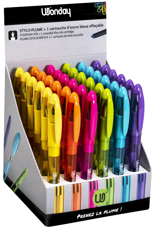 Wonday Stylo plume MIN'O, assorti, présentoir de 36 - lot de 36 - OEM FEC200061