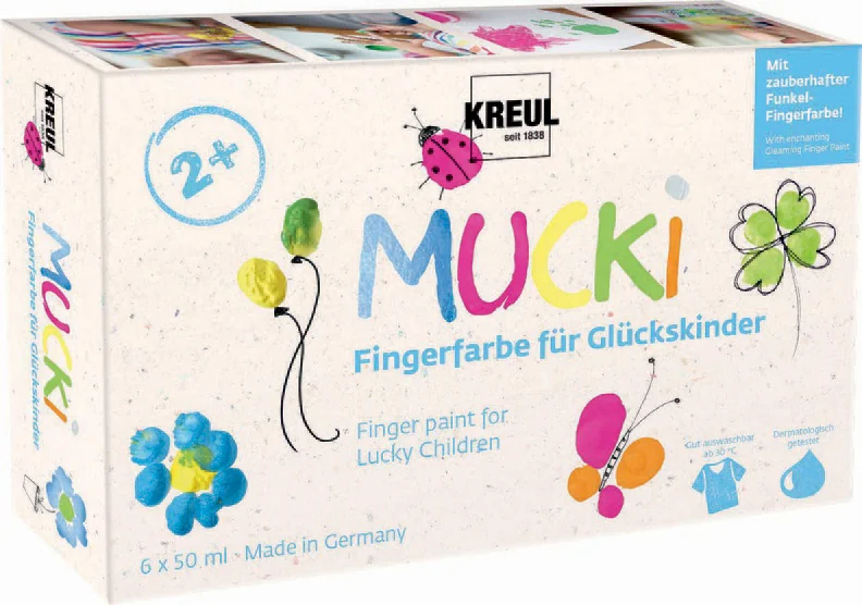 KREUL Gouache aux doigts 'MUCKI' pour enfants chanceux - OEM 23050