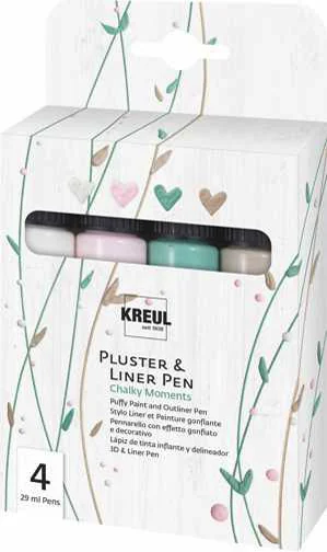 KREUL Pluster & Liner Pen, set de 4 Chalky Moments - OEM 49831